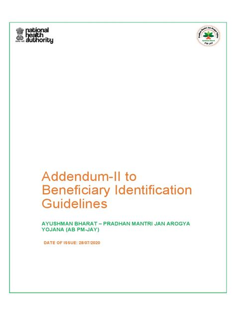 Beneficiary Identification Guidelines .